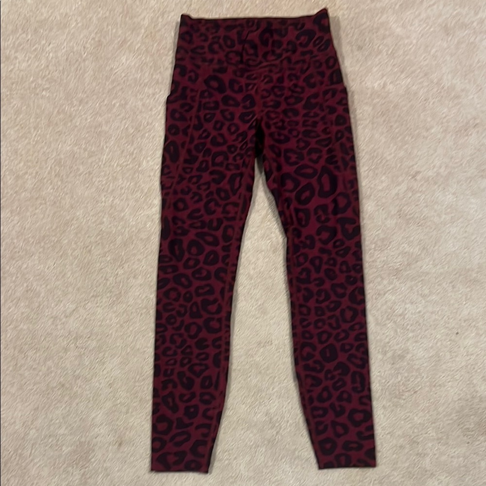 Lululemon Athletica Black and Purple Leggings High Waist Stretch